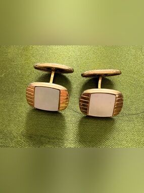 1959s Vintage Gold tone with mother of pearl Men's Cufflinks